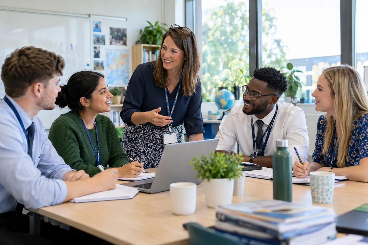 Teachers discussing their practice together